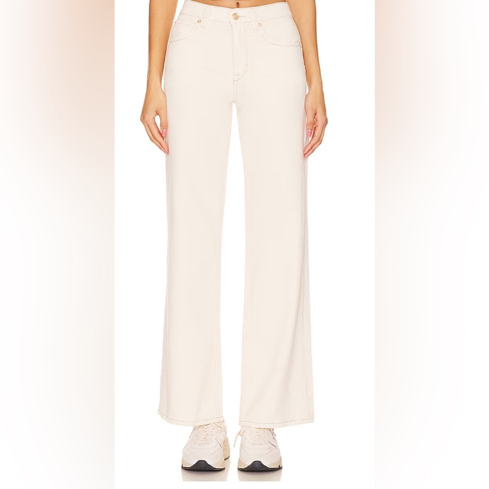 Free People Jean Tinsley Baggy High Rise in Ecru